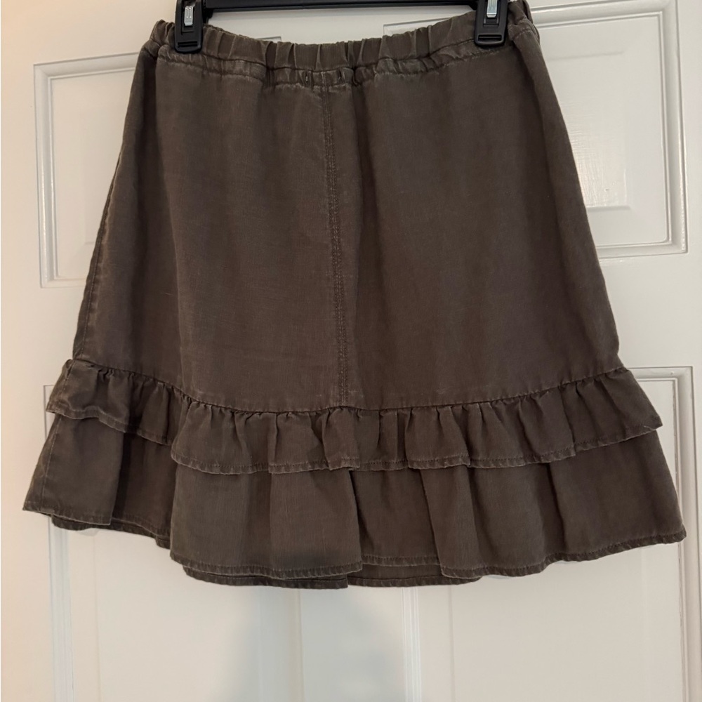 Athleta Brown Ruffled Mini Skirt